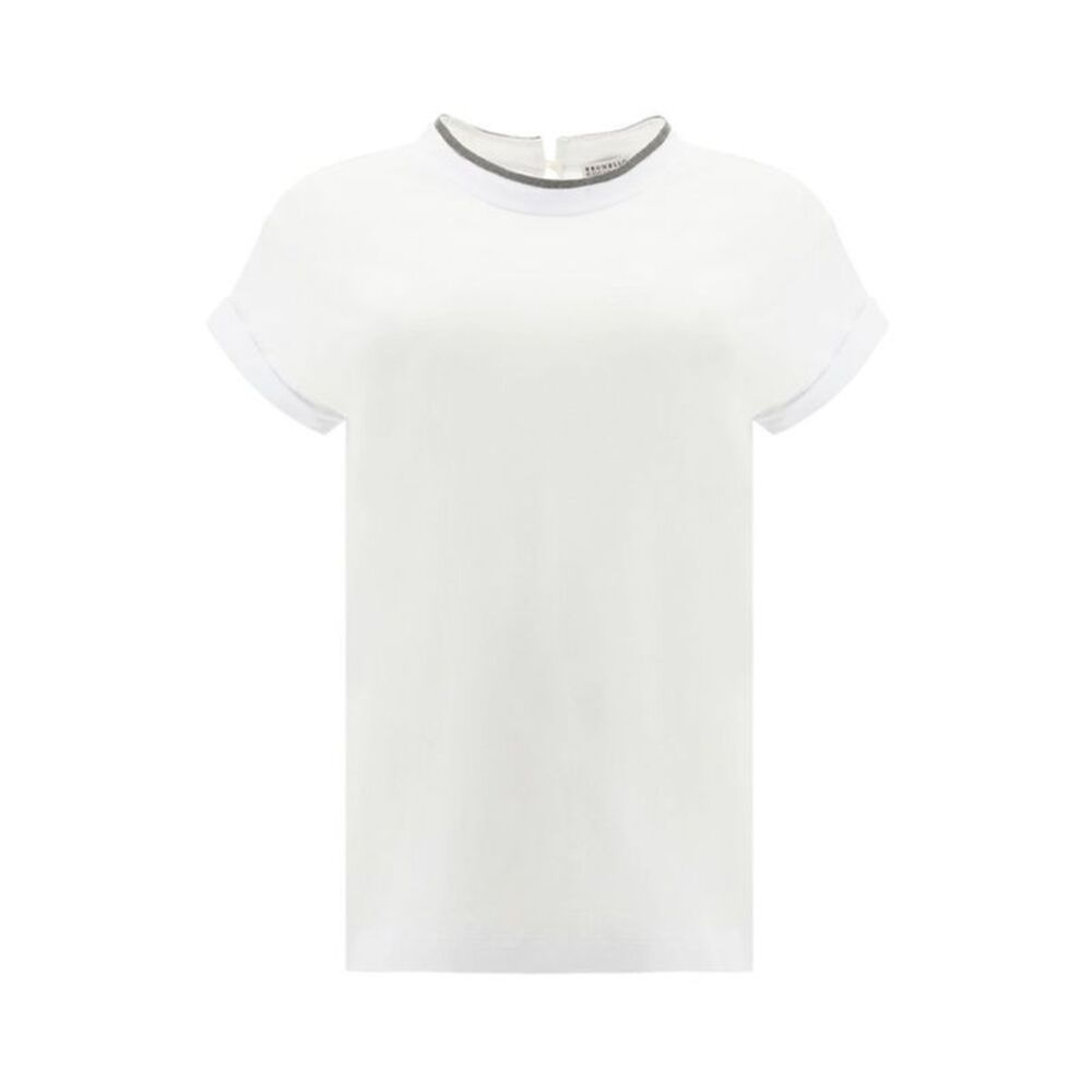 Brunello Cucinelli White Elastane Women's T-Shirt